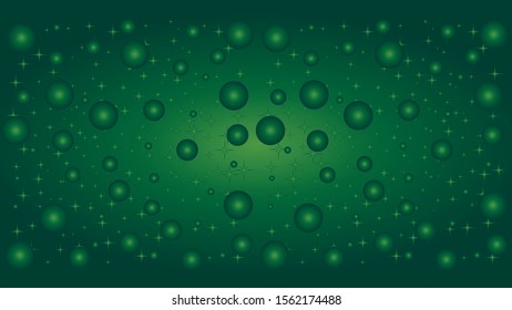 Many balls and stars, multimedia and technology, background