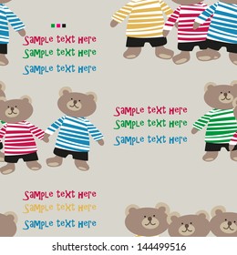 many beautiful bears in the pants pattern