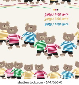 many beautiful bears in the pants pattern