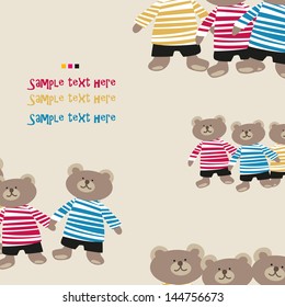 many beautiful bears in the pants pattern