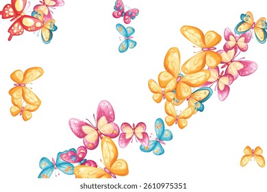 Many beautiful butterflies on white background, collage