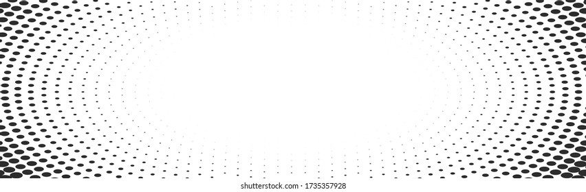 Many black dots on a white background panorama
