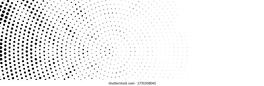 Many black dots on a white background panorama