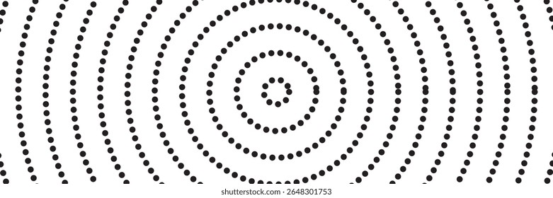 Many black line circles on beige background. Design element for logo, web pages, prints, posters, template.