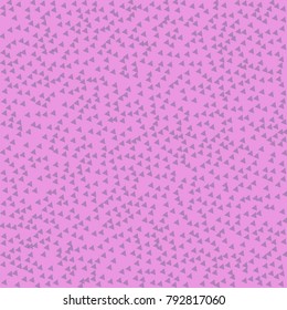 Many Blue Confetti in the Form of Triangles on Violet Background