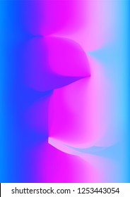 Many blue gradient plastic abstract shapes. Set of stylish fluid forms in the form of drops. Vector illustration isolated on white background. 