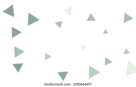 Many Blue Triangles of Different Size on White Background