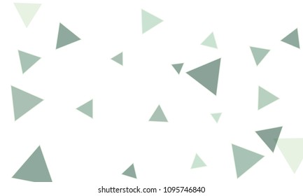 Many Blue Triangles of Different Size on White Background