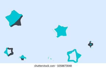 Many Blue, Violet, Black and White Stars of Different Size