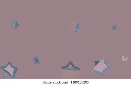 Many Blue, Violet and Pink Stars of Different Size