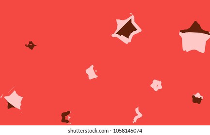Many Brown, Red and White Stars of Different Size