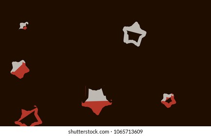 Many Brown, Red and White Stars of Different Size