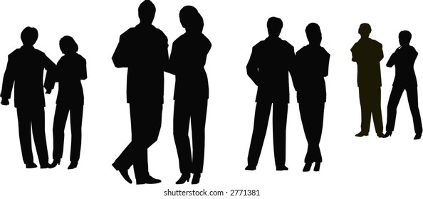 many business couple vector