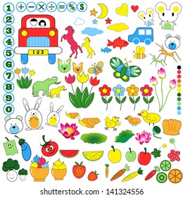 Many cartoon beautiful design, vector graph