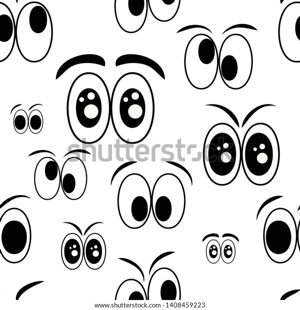 Many Cartoon Eye Different Characters Expressions Stock Vector (Royalty ...