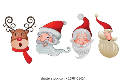 many characters of santa marry Christmas