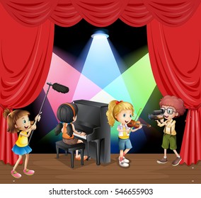 37,767 Cartoon Children Music Images, Stock Photos & Vectors 