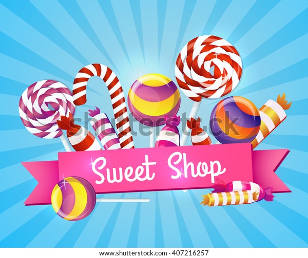 Many Chocolates Sweets Gifts Postcard Invitation Stock Vector (Royalty ...