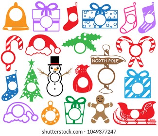 Many Christmas circle monogram Designs.