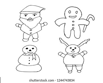 Many Christmas doodles.