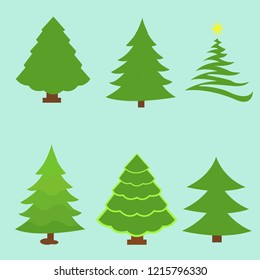 Many Christmas trees.