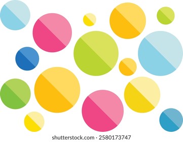 many circle various size and color seamless pattern, circle vector illustration.