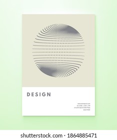 Many circles of different sizes in the form of sphere. Cover design template. Vector illustration for poster, banner, brochure or flyer. 