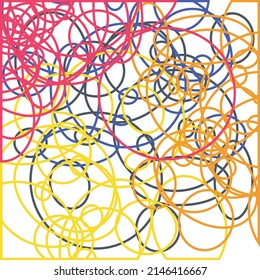 Muchos círculos forman un agrupamiento abstracto positivo.