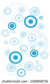 Many circular vector drawings with different sizes
