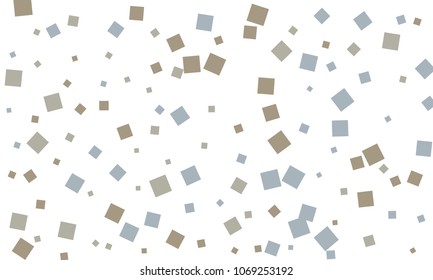 Many Classy, Stylish, Modern and Good Looking Blue and Grey Confetti on White Background