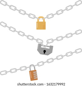 Many Closed Locks And Chains