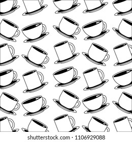 many coffee cups and mugs beverage pattern