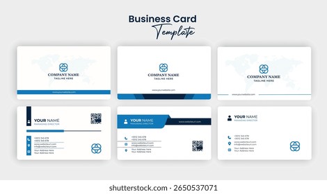 Many collections variety colors double sided professional corporate business card, vector business card sets, business card bundles and vector visiting card set template design