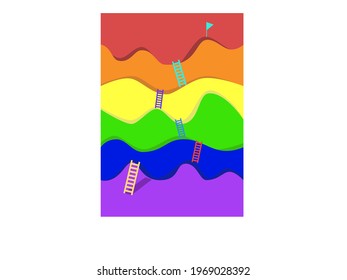 many color about LGBT -vector illustration