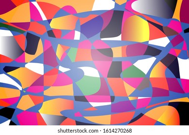 Many color backgrounds vector intersect into shapes.