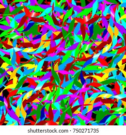 Many Color Ribbons Vector Stock Vector (Royalty Free) 750271735 ...