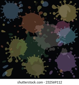 many colored blots, vector illustration