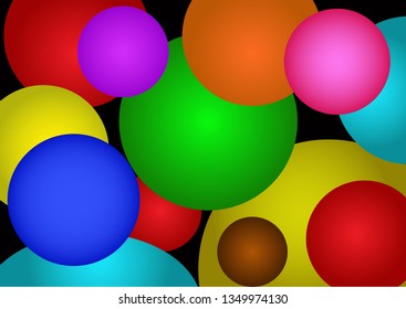 Many colored circles background