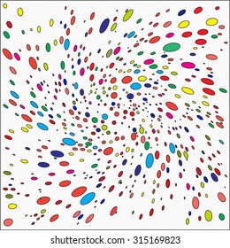Many colorful circles of different sizes. Colorful geometric print. Colorful stars pattern.