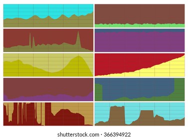 Many colorful design infographic template with charts diagrams.