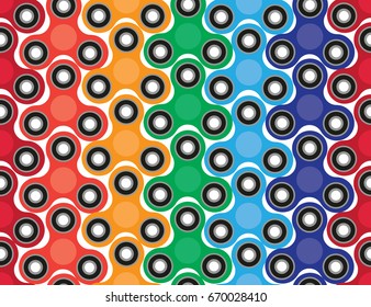 Many colorful spinners