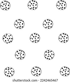 
Muchas cookies alinearon la ilustración vectorial
