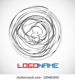 Many Curved Strings Globe Icon or Logo Design for your Company, Vector Illustration 