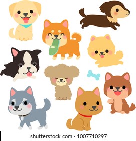 Many cute dogs