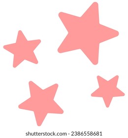 Muchas estrellas lindas aisladas de fondo blanco.