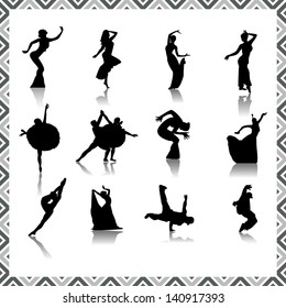 many dancer design ,vector