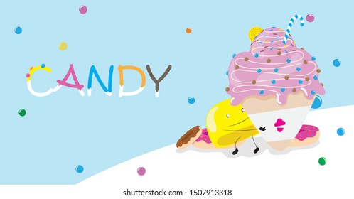 Many desserts that will make you happy with eating sweets.
