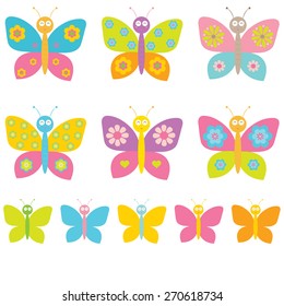 Many different butterflie