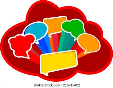 Many different colored bubbles in a bubble - vector