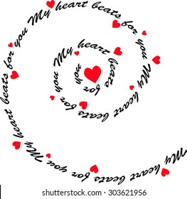 Many different hearts. Red hearts on the white background. My heart beats for you.